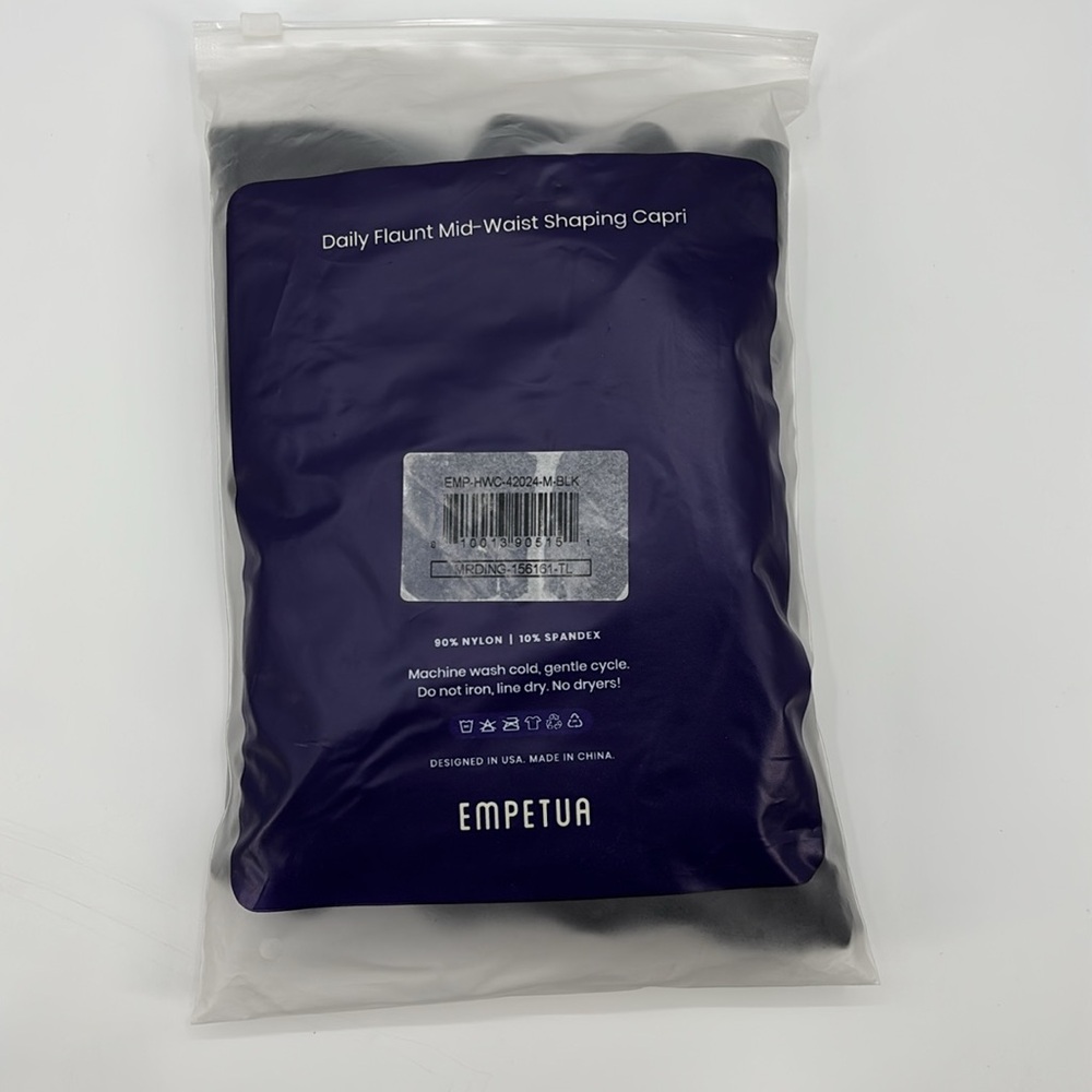 Empetua by Shapermint Daily Flaunt Mid-Waist Shaping Capri black size M NWOT - Picture 5 of 6